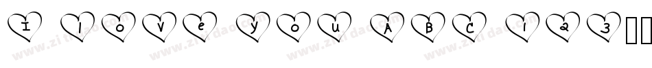 I love you ABC 123字体转换